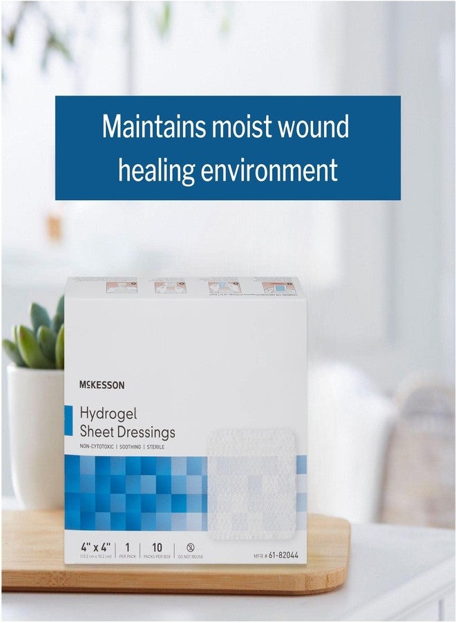 مكيسون ضمادات هيدروجيل من ماكيسون، معقمة، 4 بوصات × 4 بوصات، 10 قطع - Image 4